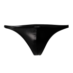 C4M11 Calzoncillo Estilo Brazilian Leatherette Negro - Imagen 3