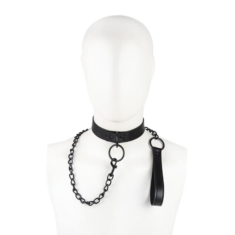collar-con-correa-negro Collar con Correa Negro - Imagen 1