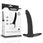 Dildo Anal con Doble Anillo Negro - Imagen 8