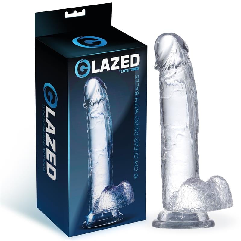 dildo-realista-con-testiculos-material-cristalino-18-cm Dildo Realista con Testículos Material Cristalino 18 cm - Imagen 1