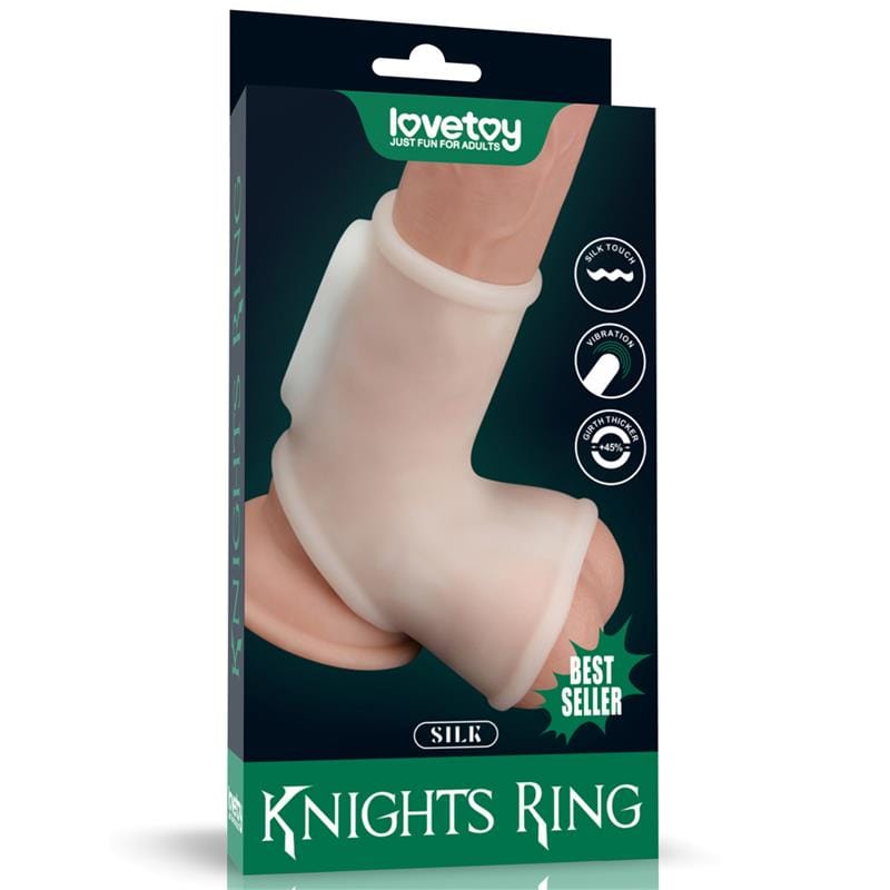 funda-pene-y-testiculos-con-vibracion-silk-knights Funda Pene y Testículos con Vibración Silk Knights - Imagen 1