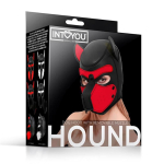 Hound Máscara de Perro Neopreno Hocico Extraíble Negro/Rojo Talla Única - Imagen 6