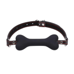 Mordaza Forma de Hueso Silicona 12 cm Negro - Imagen 2