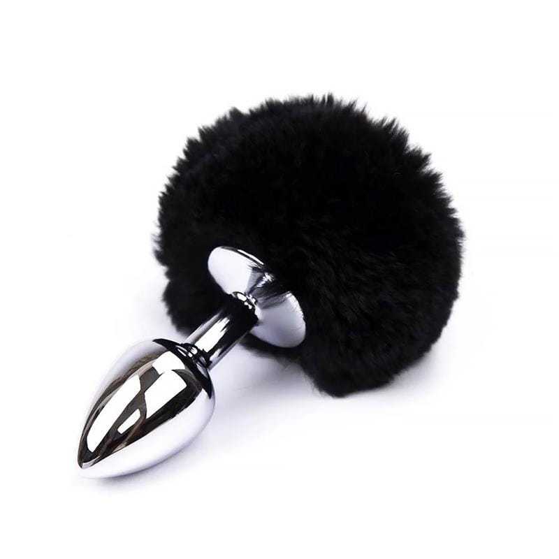plug-anal-con-pompon-negro-talla-s Plug Anal con Pompón Negro Talla S - Imagen 1