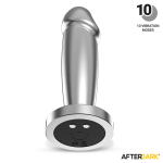 Sarmy Plug Anal Cromado con Vibración USB Magnético Talla S - Imagen 3