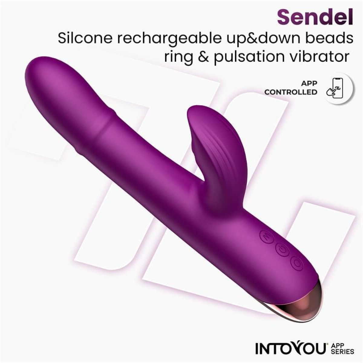 Sendel Vibrador con Anillo de Bolas Internas Up and Down y Pulsación con App - Imagen 3