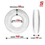 Set 3 Anillo para el Pene Flexible Transparentes - Imagen 2