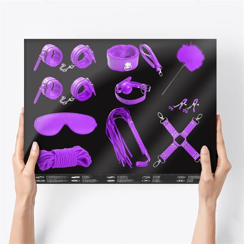 set-bondage-de-10-piezas-purpura Set Bondage de 10 Piezas Púrpura - Imagen 1