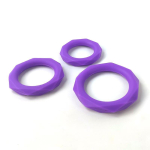 Set de 3 Anillos para el Pene Silicona Púrpura - Imagen 4
