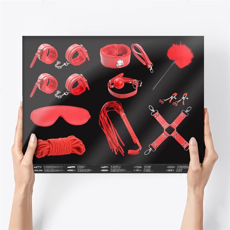 set-de-bondage-10-piezas-rojo Set de Bondage 10 Piezas Rojo - Imagen 1