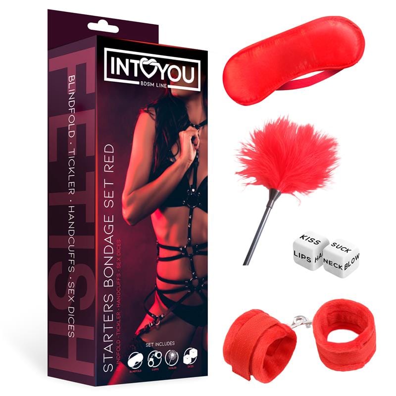 set-de-bondage-para-principiantes-starters-4-piezas-rojo Set de Bondage para Principiantes Starters 4 Piezas Rojo - Imagen 1