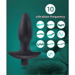 Spear Plug Anal con Vibracion USB Silicona - Imagen 11