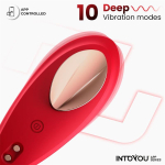 Vibrador de Braguita con APP Silicona Rojo - Imagen 4
