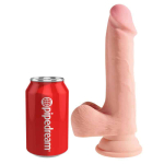 3D Dildo Triple Densidad con Testículos Plus 7.5 Natural - Imagen 3
