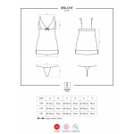 856-CHE-1 Chemise y Tanga Color Negro - Imagen 3