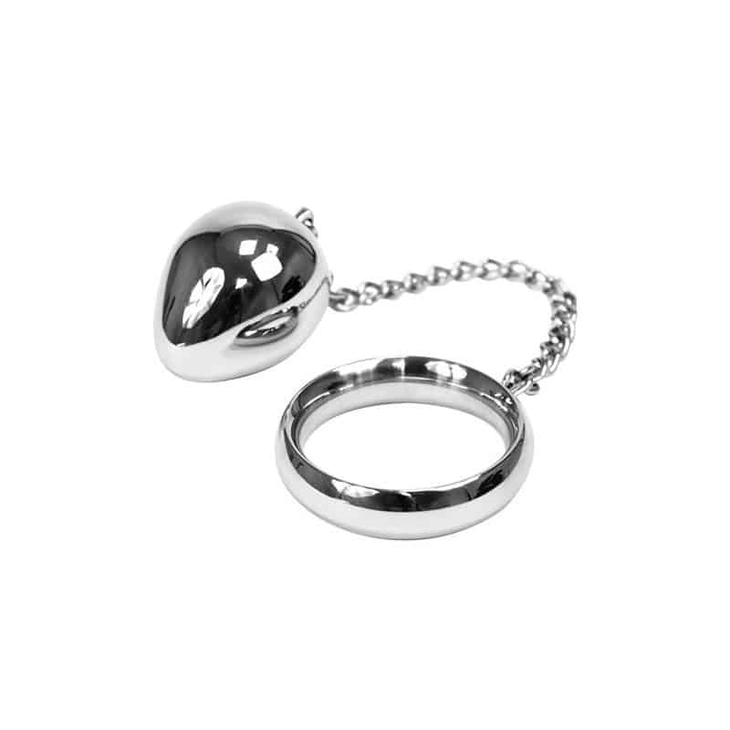 anillo-pene-con-huevo-anal-acero-inox-40mm Anillo Pene con Huevo Anal Acero Inox 40mm - Imagen 1
