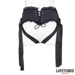 Arnés Strap On Encaje con Anillo Silicona Ajustable - Imagen 3