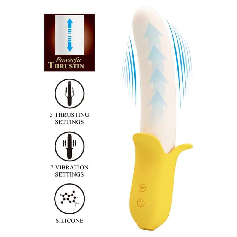 banana-geek-vibrador-con-thrusting-usb Banana Geek Vibrador con Thrusting USB - Imagen 1
