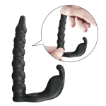 Blackney Anillo Vibrador con Plug Silicona Negro - Imagen 6