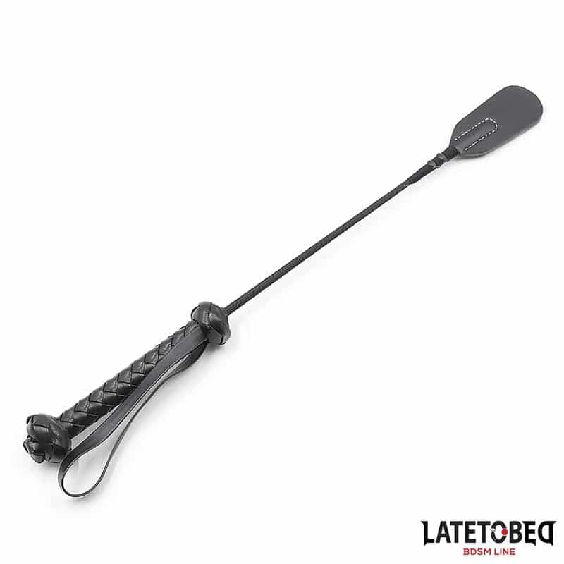 fusta-con-mango-trenzado-445cm-negro Fusta con Mango Trenzado 44.5cm Negro - Imagen 1