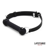 Mordaza Hueso Silicona Negro Ajustable