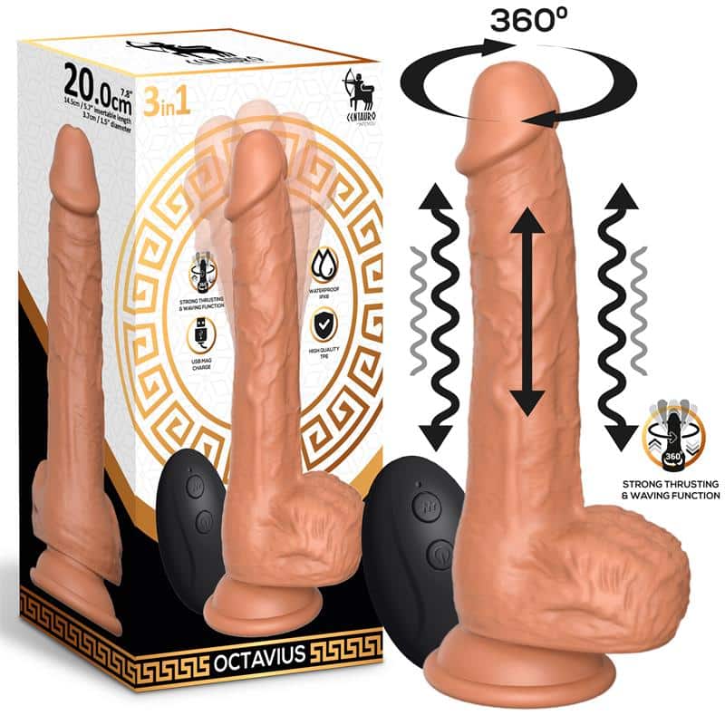 octavius-dildo-con-vibracion-thrusting-y-waving-360-78-20-cm Octavius Dildo con Vibración, Thrusting y Waving 360º 7.8 - 20 cm - Imagen 1