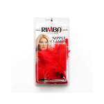Pinzas para Pezones con Plumas Rojas Ajustables - Imagen 2
