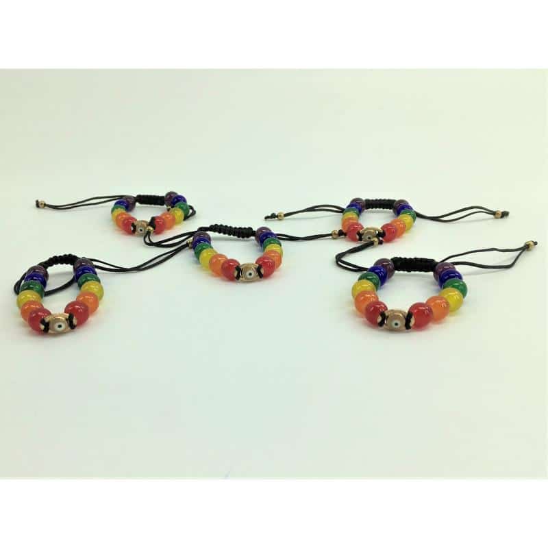 pulsera-bandera-lgbt-y-ojo-turco Pulsera Bandera LGBT+ y Ojo Turco - Imagen 1