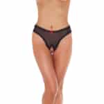 Rimba Amorable Tanga Abierto Color Negro Talla Única