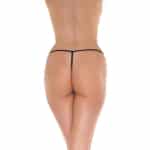 Rimba Amorable Tanga Abierto Color Negro Talla Única - Imagen 2