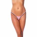 Tanga Negro y Rosa Talla Única