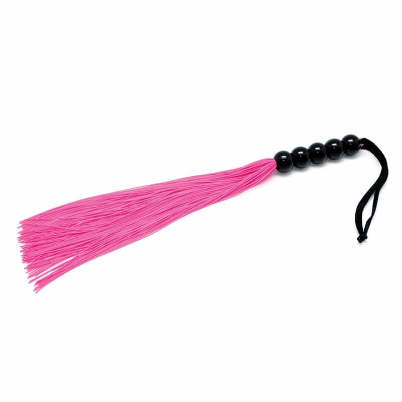 rimba-bondage-play-flogger-38-cm Flogger Silicona Rosa 38 cm - Imagen 1