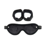 Máscara y Esposas Ajustables Negro - Imagen 2
