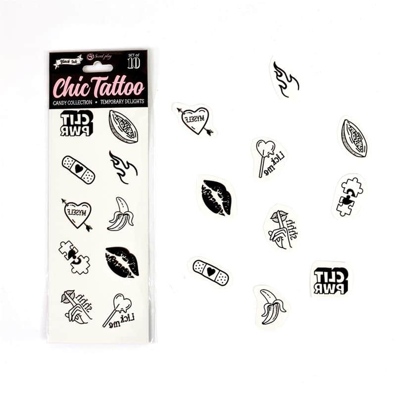 set-de-10-tattoos-temporales-candy-collection Set de 10 Tattoos Temporales Candy Collection - Imagen 1