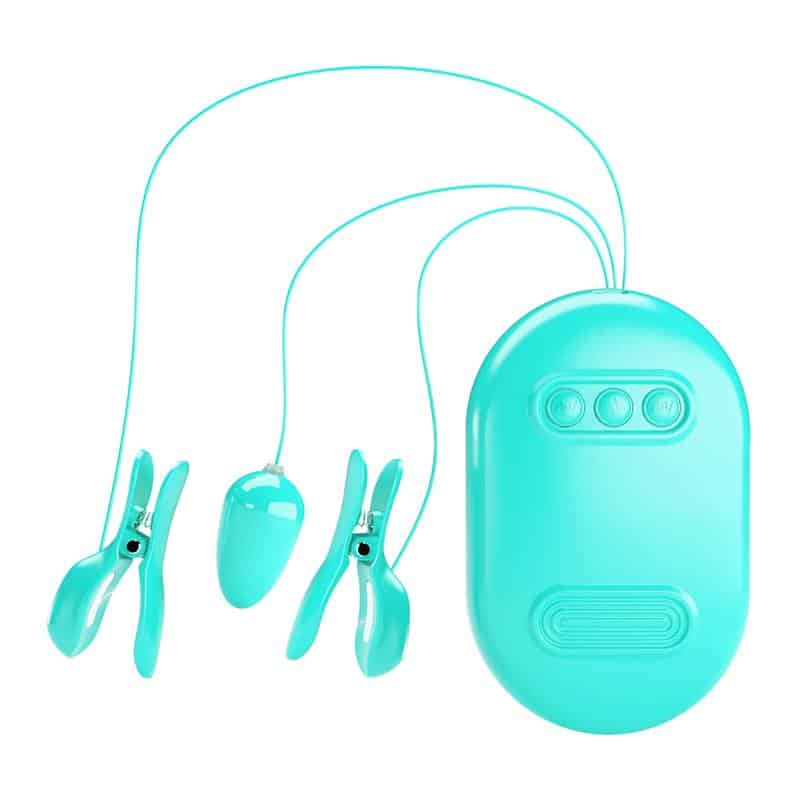surprise-box-huevo-vibrador-y-pinzas-para-pezones-con-electro-estimulacion-azul Surprise Box Huevo Vibrador y Pinzas para Pezones con Electro Estimulación Azul - Imagen 1