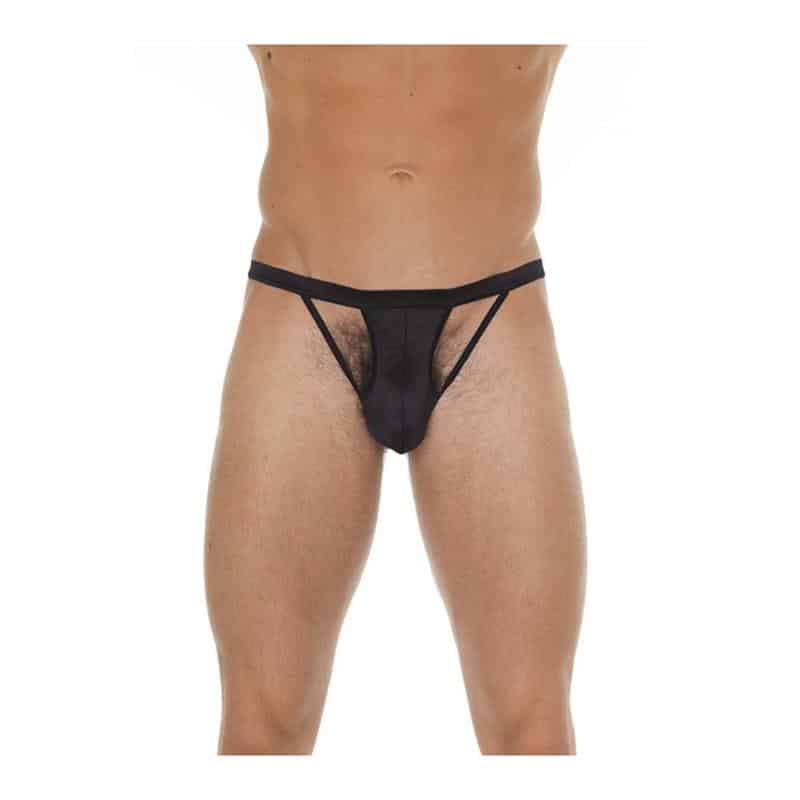 tanga-con-tiras-negro-talla-unica Tanga con Tiras Negro Talla Única - Imagen 1