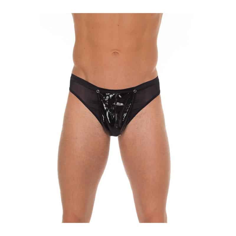 tanga-de-pvc-negro-talla-unica Tanga de PVC Negro Talla Única - Imagen 1
