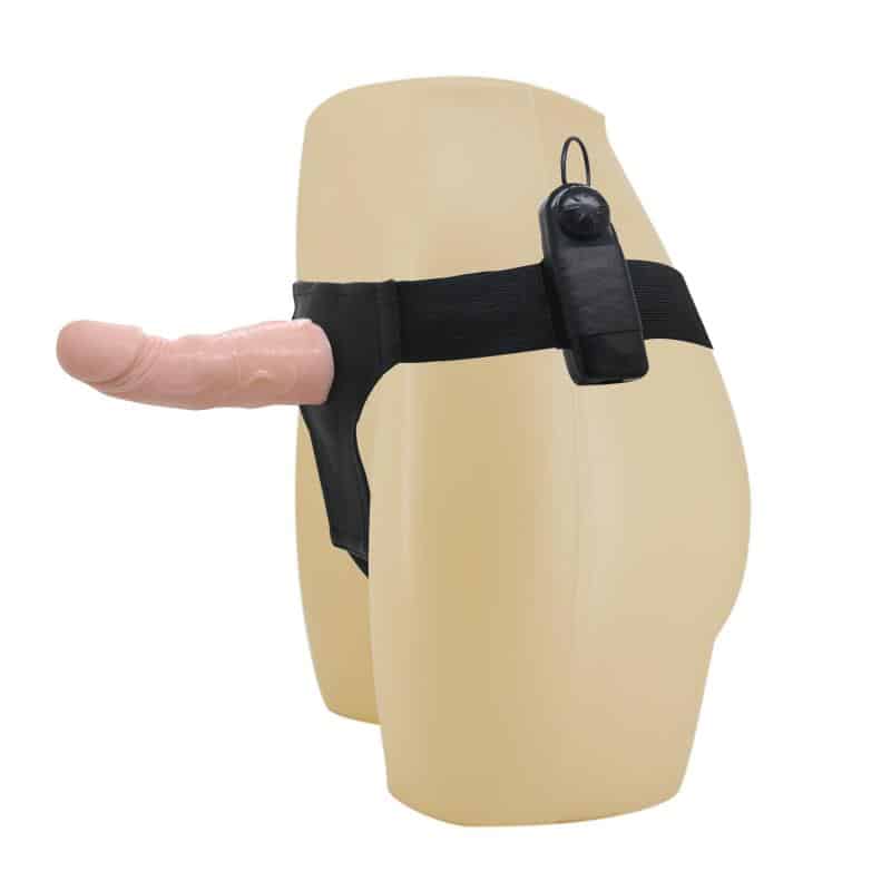 baile-arnes-con-dildo-vibrador-color-natural-15-cm Baile Arnés con Dildo Vibrador Natural 15 cm - Imagen 1