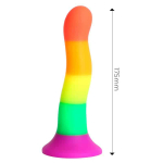 Dildo Color Arcoiris LGBT 18 cm - Imagen 5
