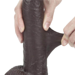 Dildo con Piel Retractil 9 Negro - Imagen 8