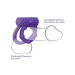 Fantasy C-Ringz Anillo Vibrador Prolongador del Rendimiento Púrpura - Imagen 2