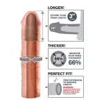Fantasy X-tensions  Mega 7,6 cm Extensión de Pene - Color natural - Imagen 2