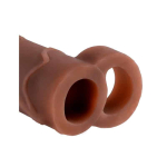 Fantasy X-tensions  Perfect 2,5 cm Extensión de Pene con Anilla para Testículos - Color Marrón - Imagen 3