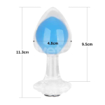 Gemoria Plug Anal Silicona Bola Interna Acero Brilla en la Oscuridad - Imagen 11