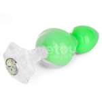 Gemoria Plug Anal Silicona Bola Interna Acero Brilla en la Oscuridad - Imagen 5