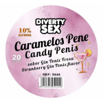 20 Caramelos Forma de Pene Sabor Gin Tonic