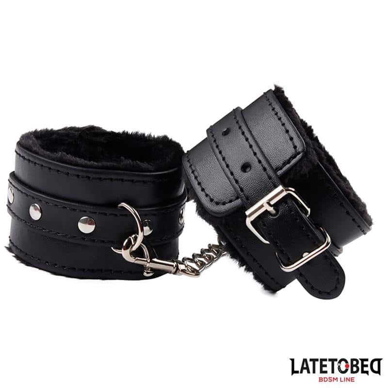 esposas-para-tobillos-con-pelo-negro Esposas para Tobillos con Pelo Negro - Imagen 1
