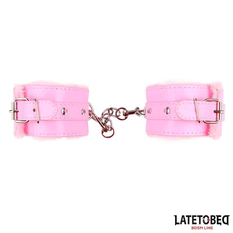 esposas-para-tobillos-con-pelo-rosa Esposas para Tobillos con Pelo Rosa - Imagen 1