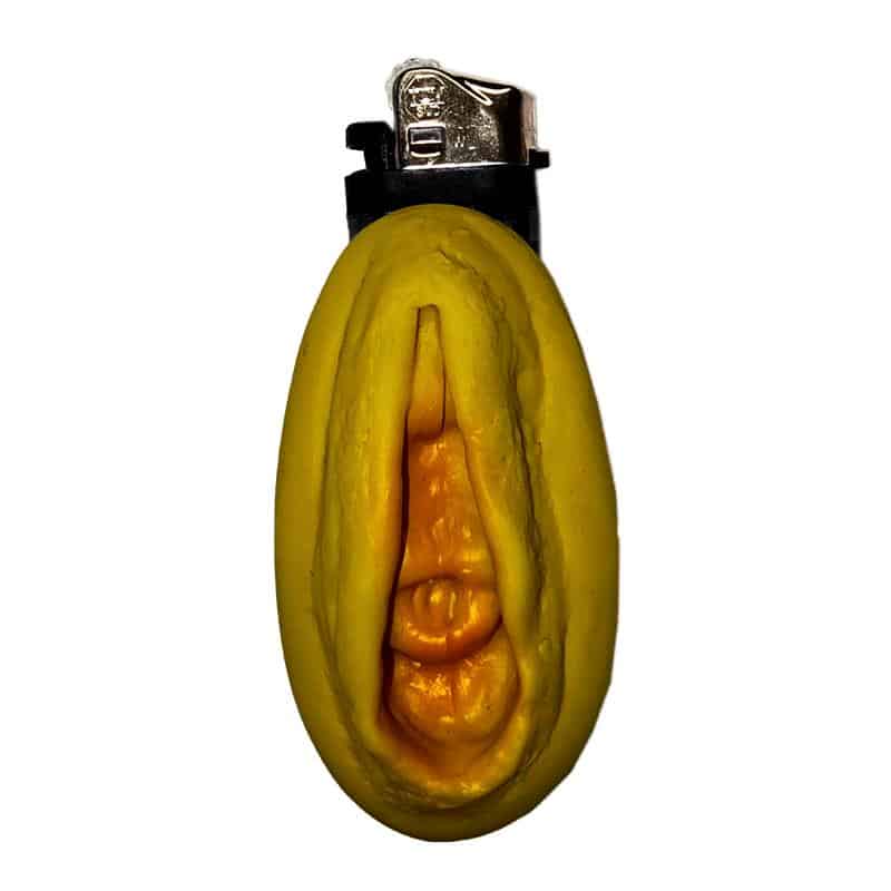 mechero-en-forma-de-vagina-dorado Mechero en Forma de Vagina Dorado - Imagen 1