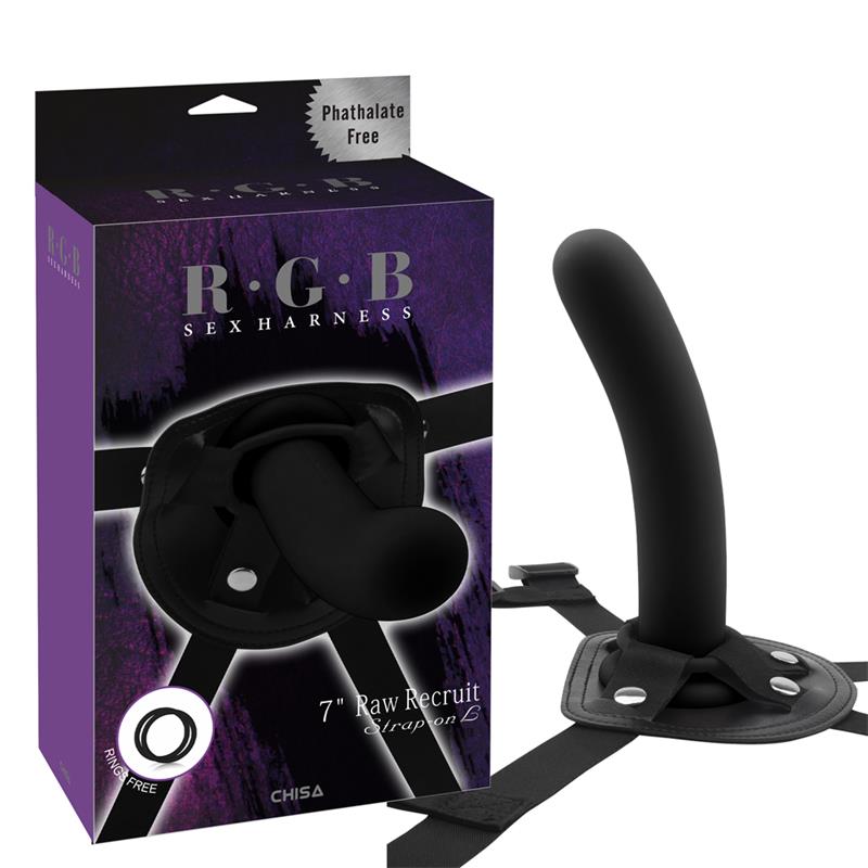 arnes-con-dildo-raw-recruit-talla-l-negro Arnés con Dildo Raw Recruit Talla L Negro - Imagen 1